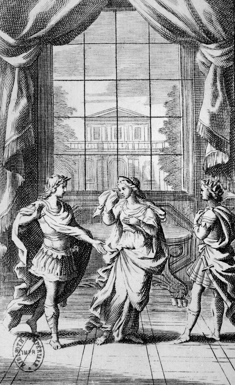 Frontispis k "Berenice" od Jeana Racina (1639-99) 1676 od Francois Chauveau