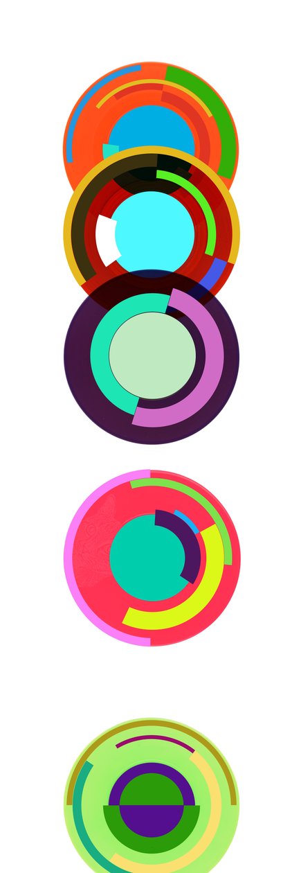 Totem (Tribute to Sonia Delaunay), 2015, sítotisk na vinylu od Francois Domain