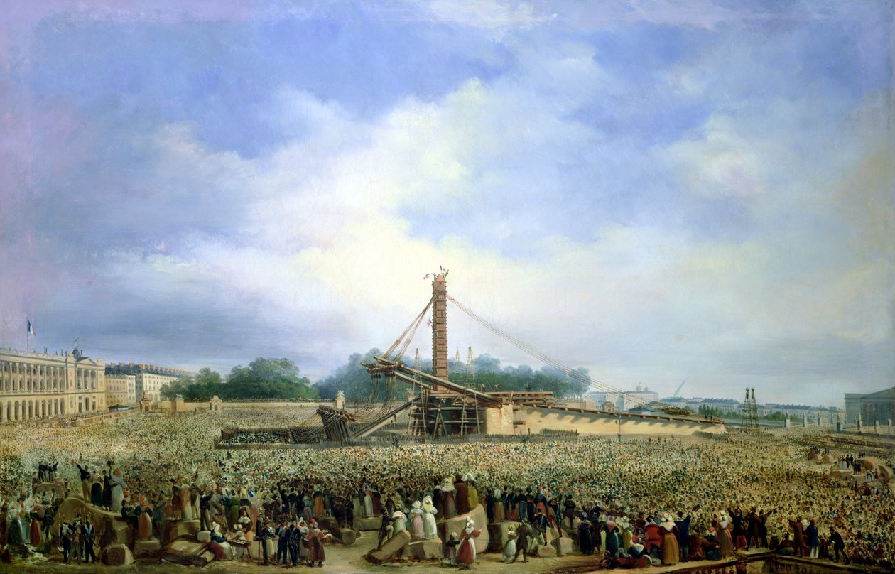 Vztyčení obelisku z Luxoru na Place de la Concorde, 25. října 1836 od Francois Dubois