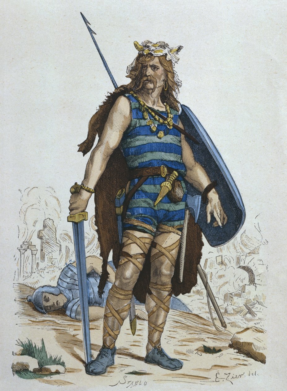 Franský válečník v 5. století, ilustrace z 