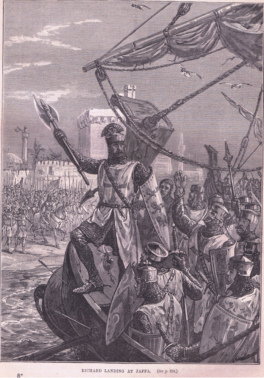 Richardovo vylodění v Jaffě 1192 n. l. od Francois Edouard Zier