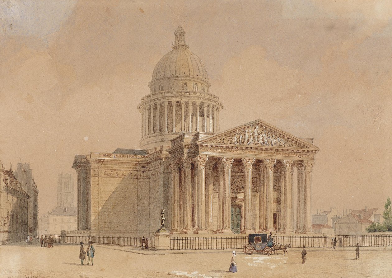 Pantheon v Paříži od Francois Etienne Villeret