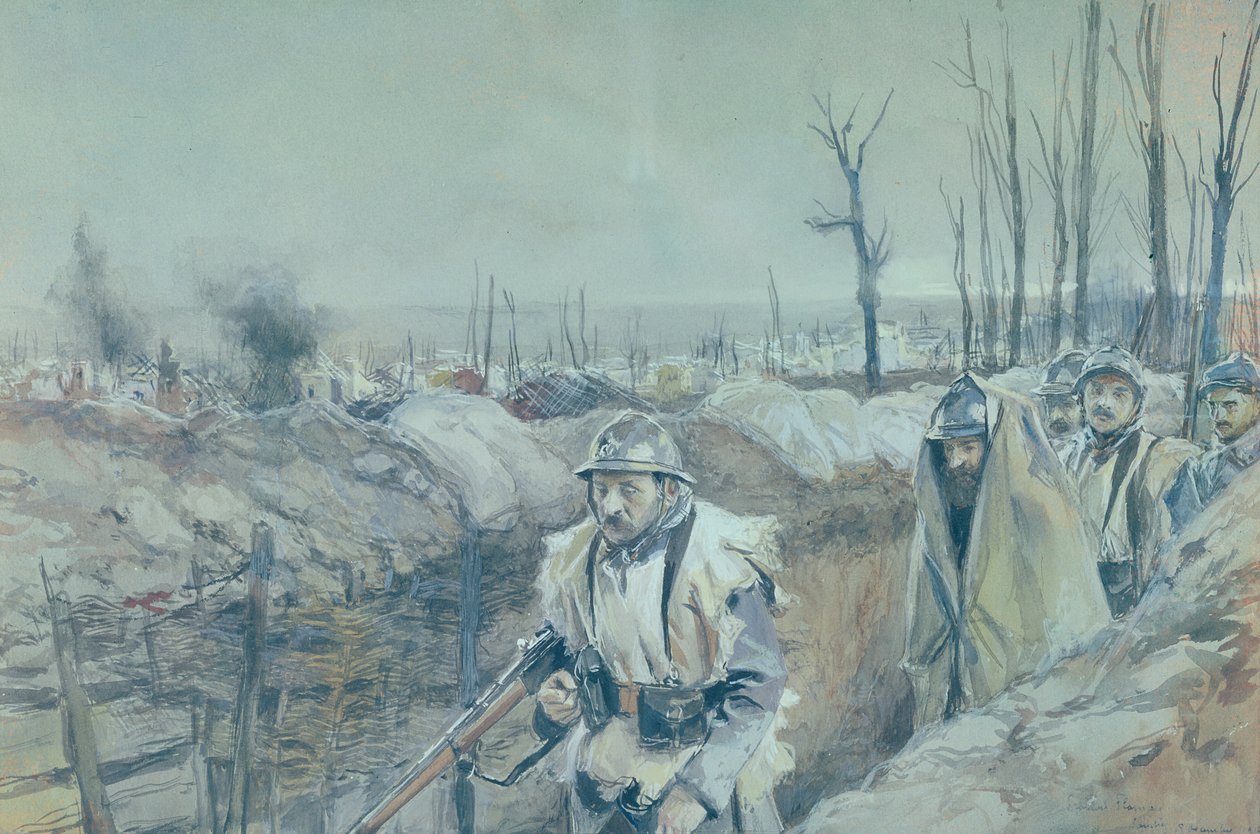 Příkop v Artois, 1915-16 od Francois Flameng