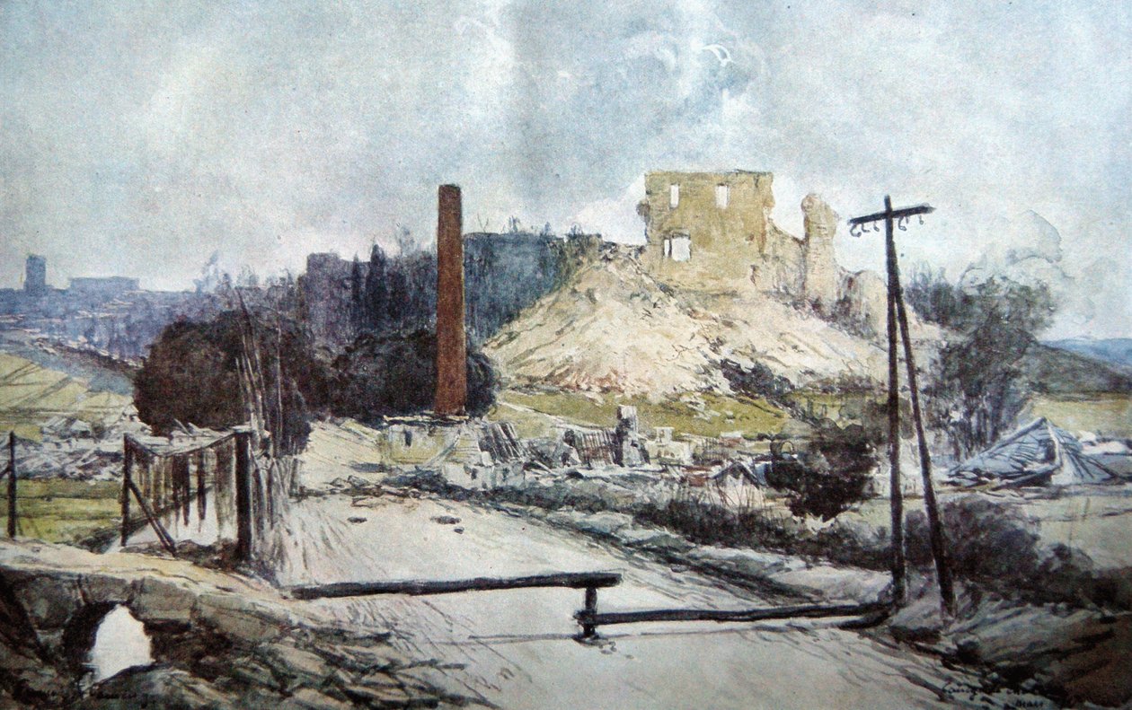 Coucy-le-Chateau, 1917 od Francois Flameng