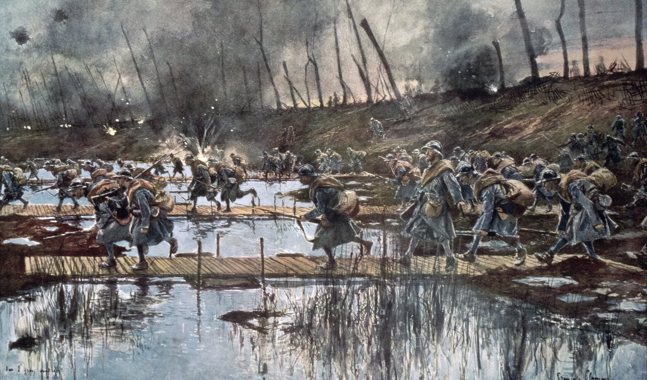 Bitva o uživatele v roce 1914 od Francois Flameng