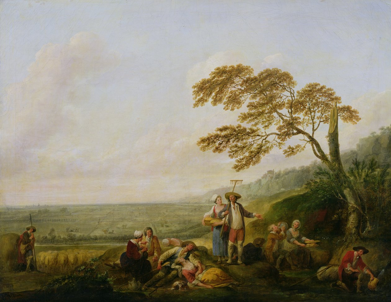Poledne, ze série o čtyřech hodinách dne, 1771 od Francois Louis Joseph Watteau