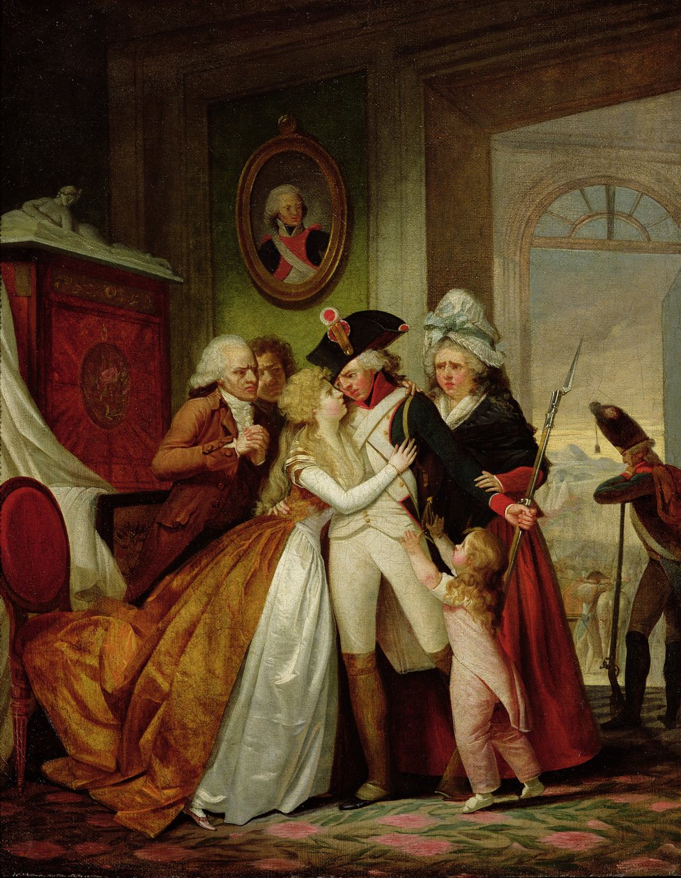 Odchod dobrovolníků od Francois Louis Joseph Watteau