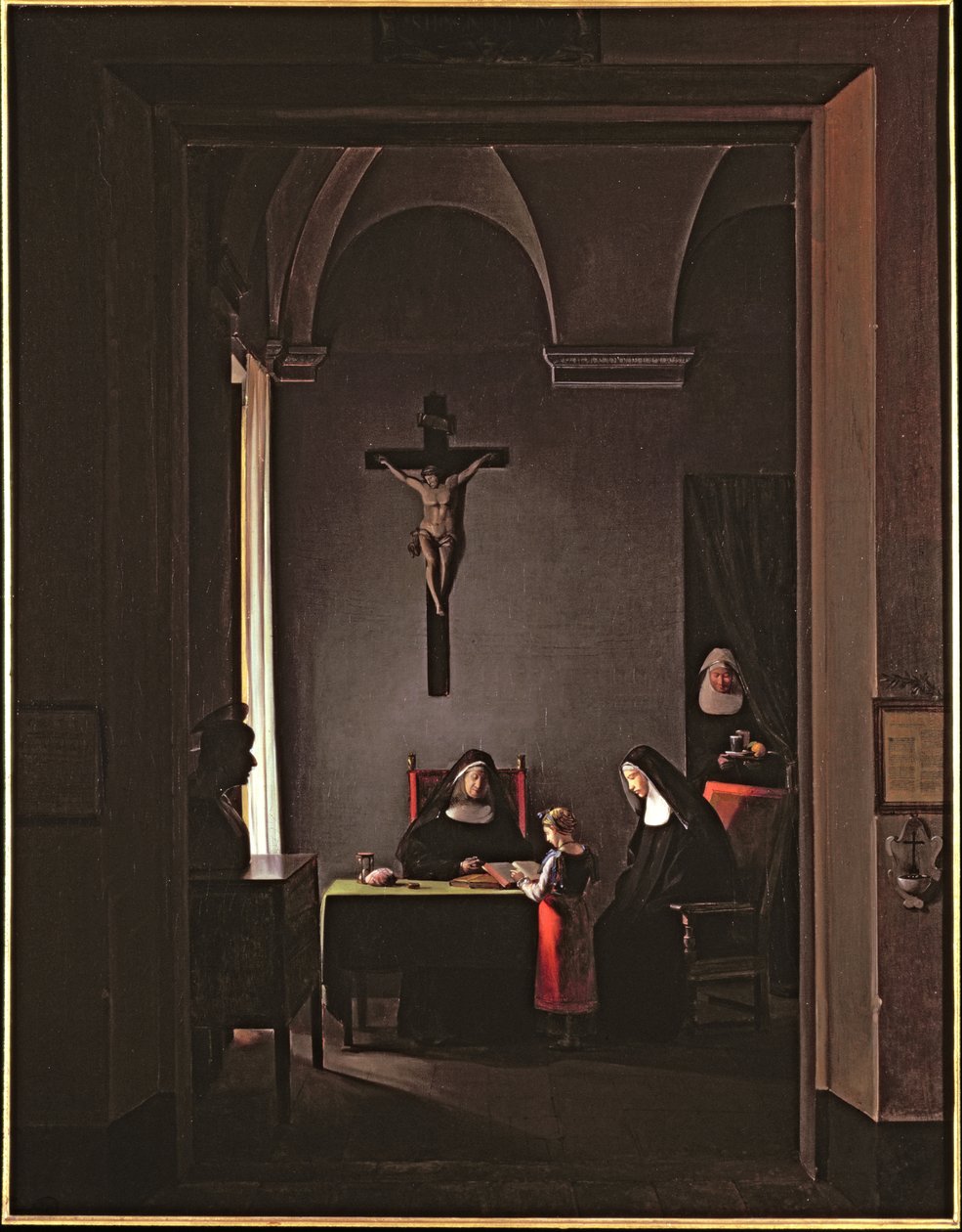 Lekce čtení v klášteře, 1810 od Francois Marius Granet