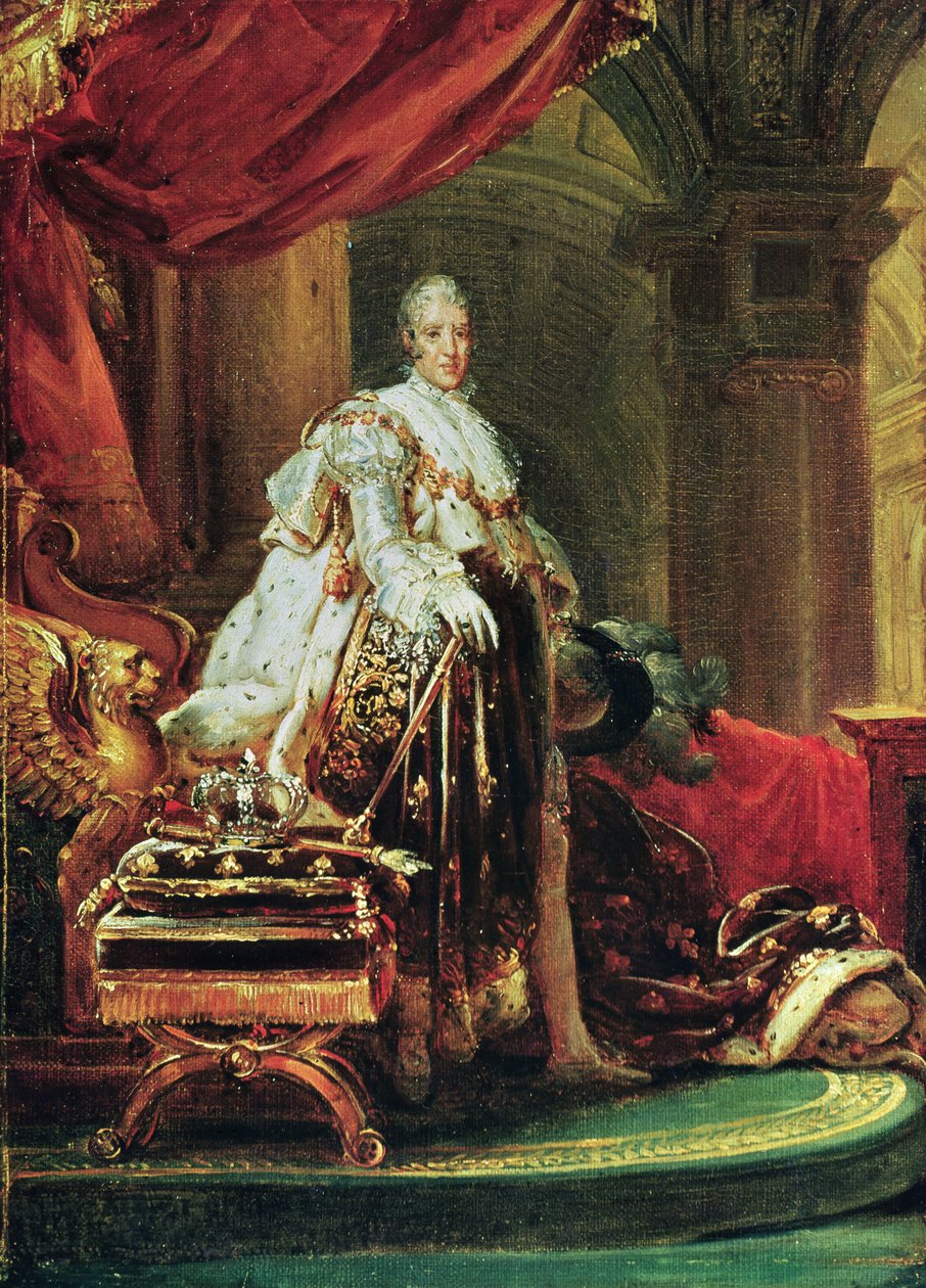 Celovečerní portrét Karla X. (1757-1836), krále Francie a Navarry (1824-1830), 1825 od Baron François Pascal Simon Gérard