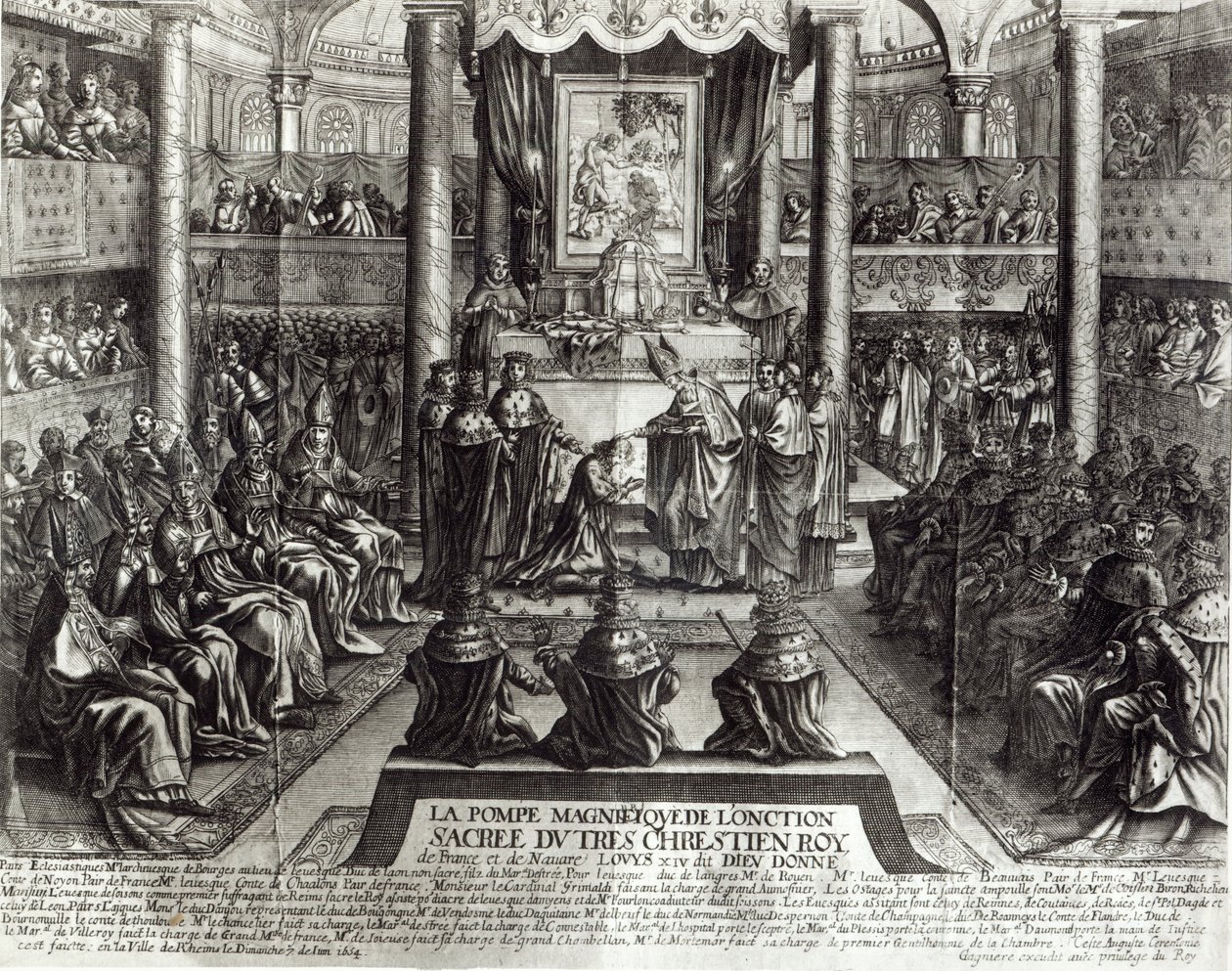 Pomazání Ludvíka XIV. (1638-1715) v Remeši dne 7. června 1654 od Francois Roger de Gaignieres