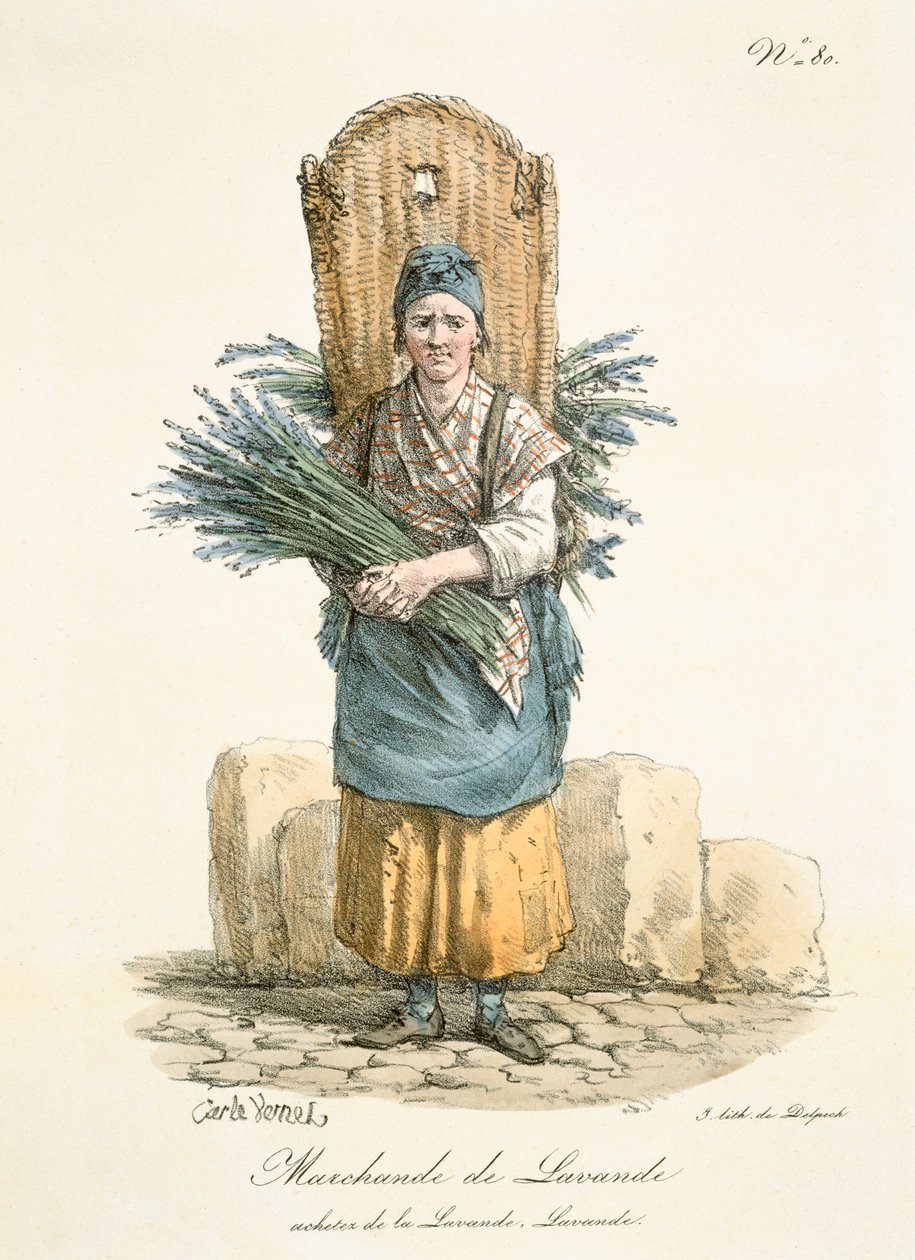 Pařížský prodejce levandule, kolem roku 1820 od Francois Seraphin Delpech