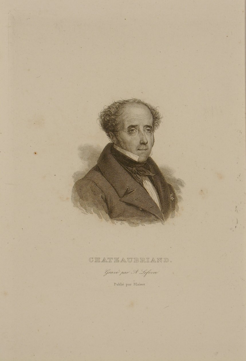 Portrét Francois Rene (1768-1848) Vicomte de Chateaubriand od Francois Seraphin Delpech