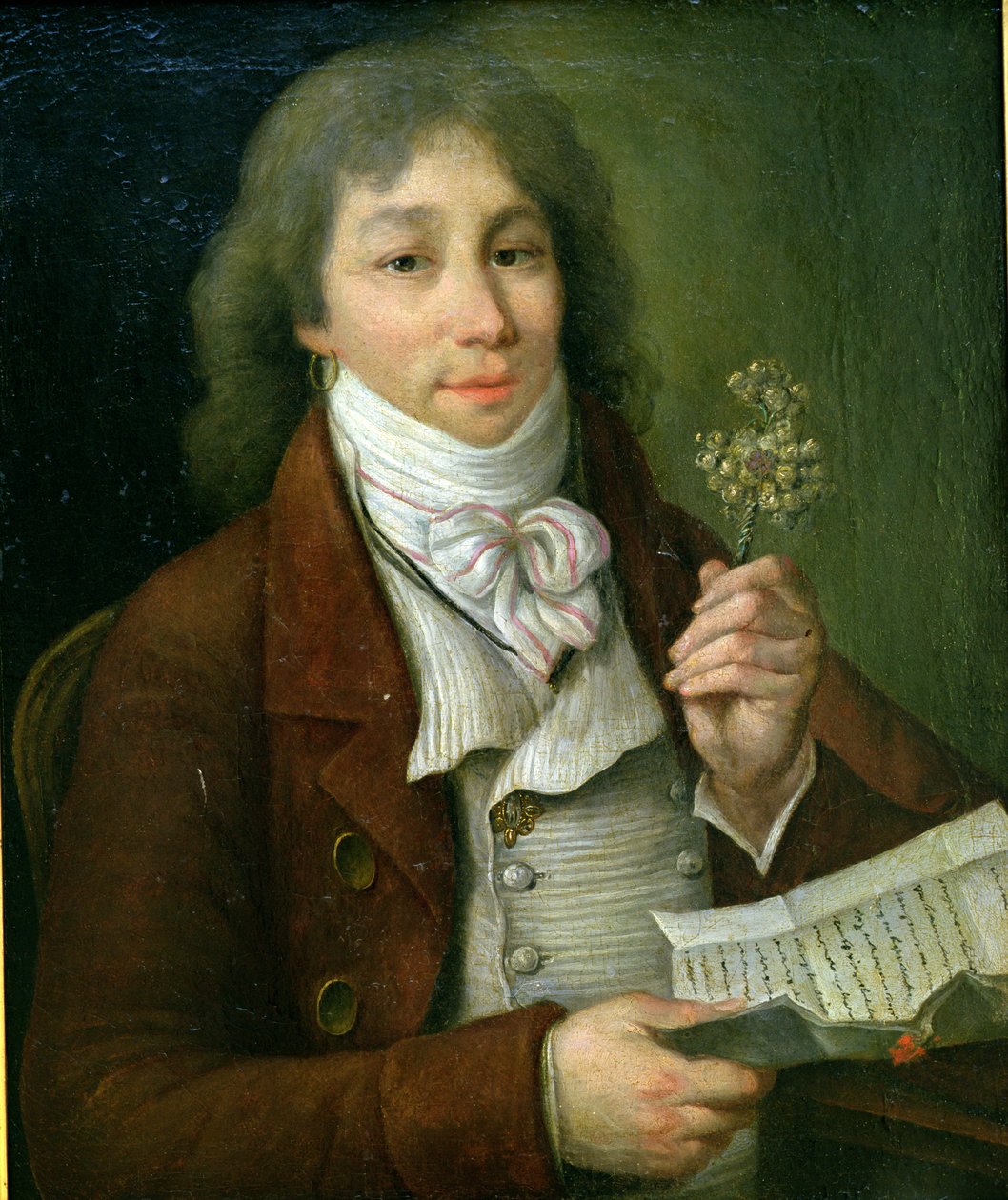 Portrét Fabre dEglantine (1750-94) s jeho zlatou eglantinou od Francois Thomire