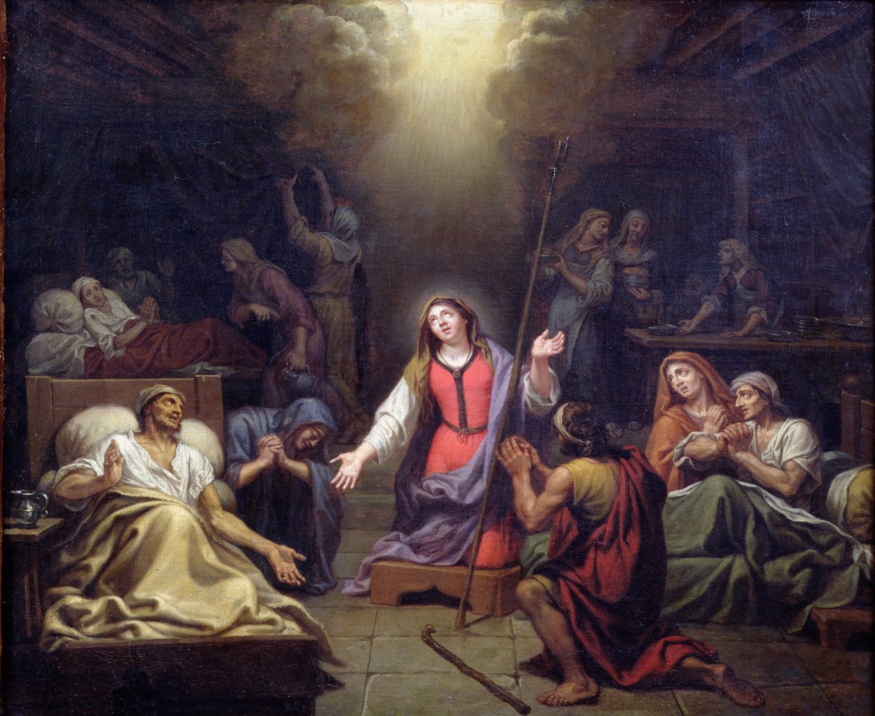 Svatá Genevieve chrání nemocné, 1680 od Francois Verdier