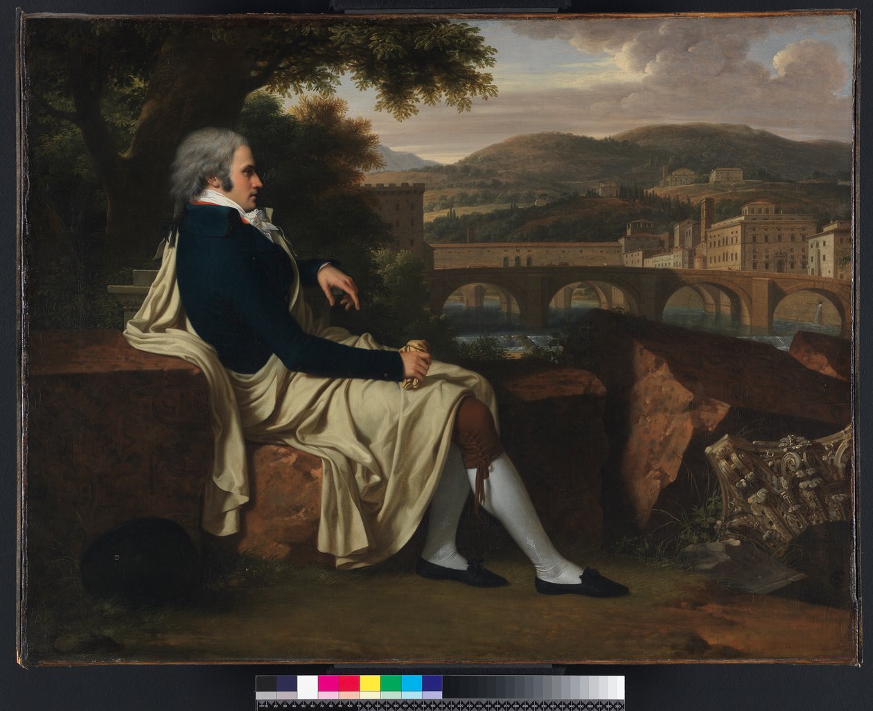 Allen Smith seděl nad řekou Arno a uvažoval o Florencii, 1797 od Francois Xavier Fabre