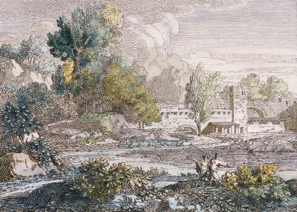 Krajina, 1807 (rytina vylepšená wc na papíře) od Francois Xavier Fabre