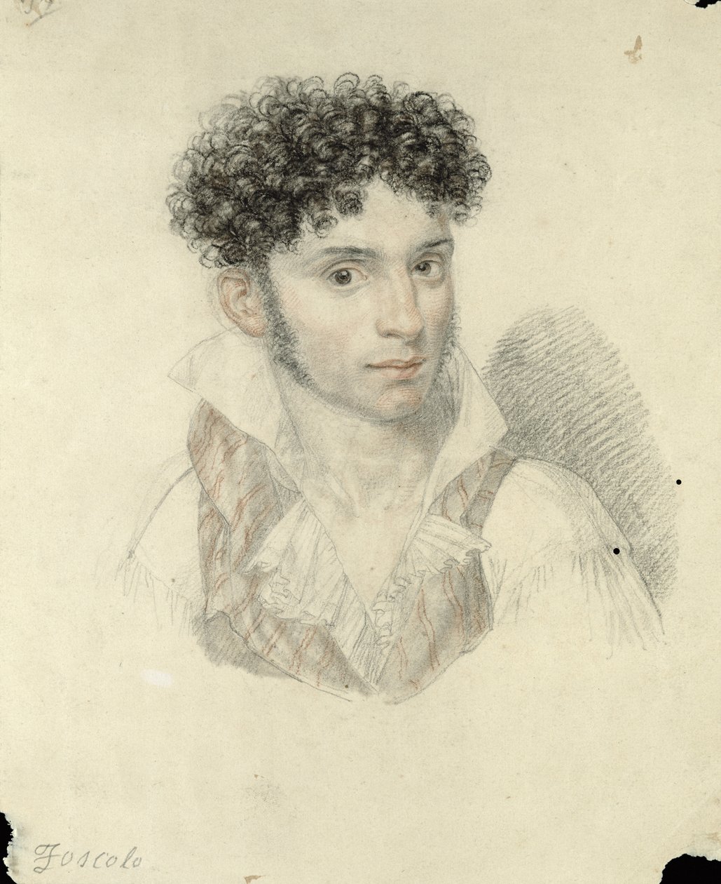Portrét Ugo Foscolo (1778-1827) od Francois Xavier Fabre