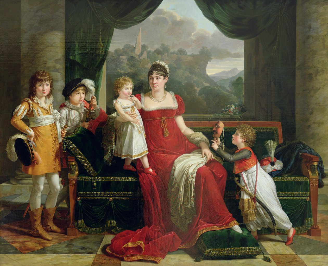 Vévodkyně z Feltre a její děti, 1810 od Francois Xavier Fabre