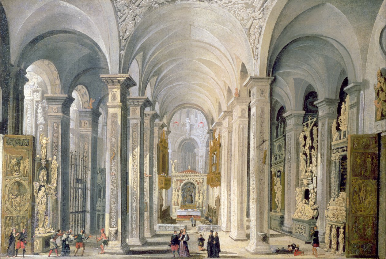 Interiér kostela od Francois de Nome