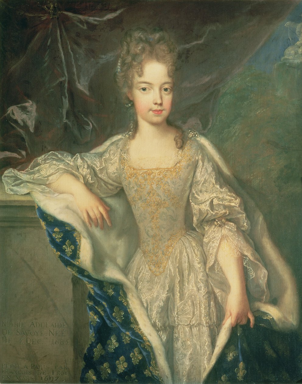 Portrét Adelaidy Savojské (nar. 1685) 1697 od Jean François de Troy