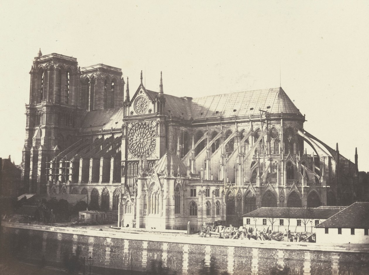 Kostel Notre Dame - jižní strana, 1852 (foto) od Francois Auguste Renard