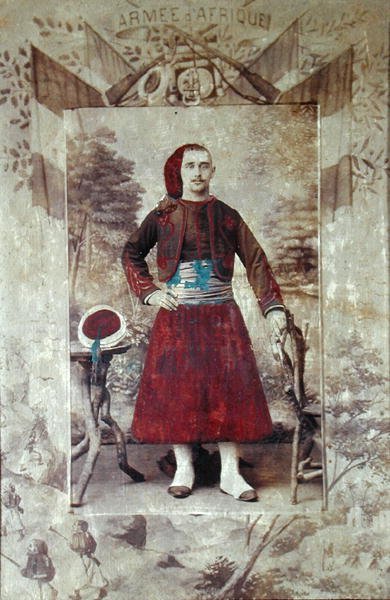 Zouave, cca 1870 (barevná litografie) od Francois Hippolyte Lalaisse