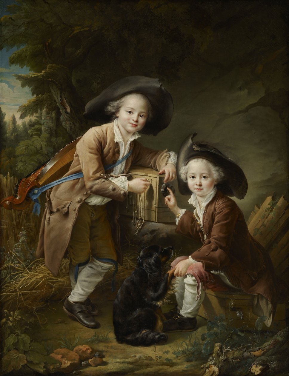Comte a Chevalier de Choiseul jako Savoyards od Francois Hubert Drouais