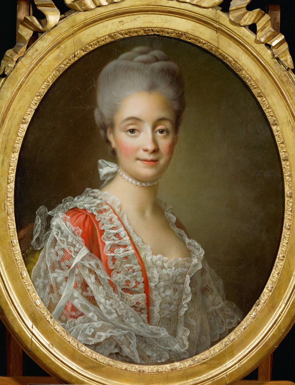 Portrét paní Jacques-Benoit Loysové od Francois-Hubert Drouais