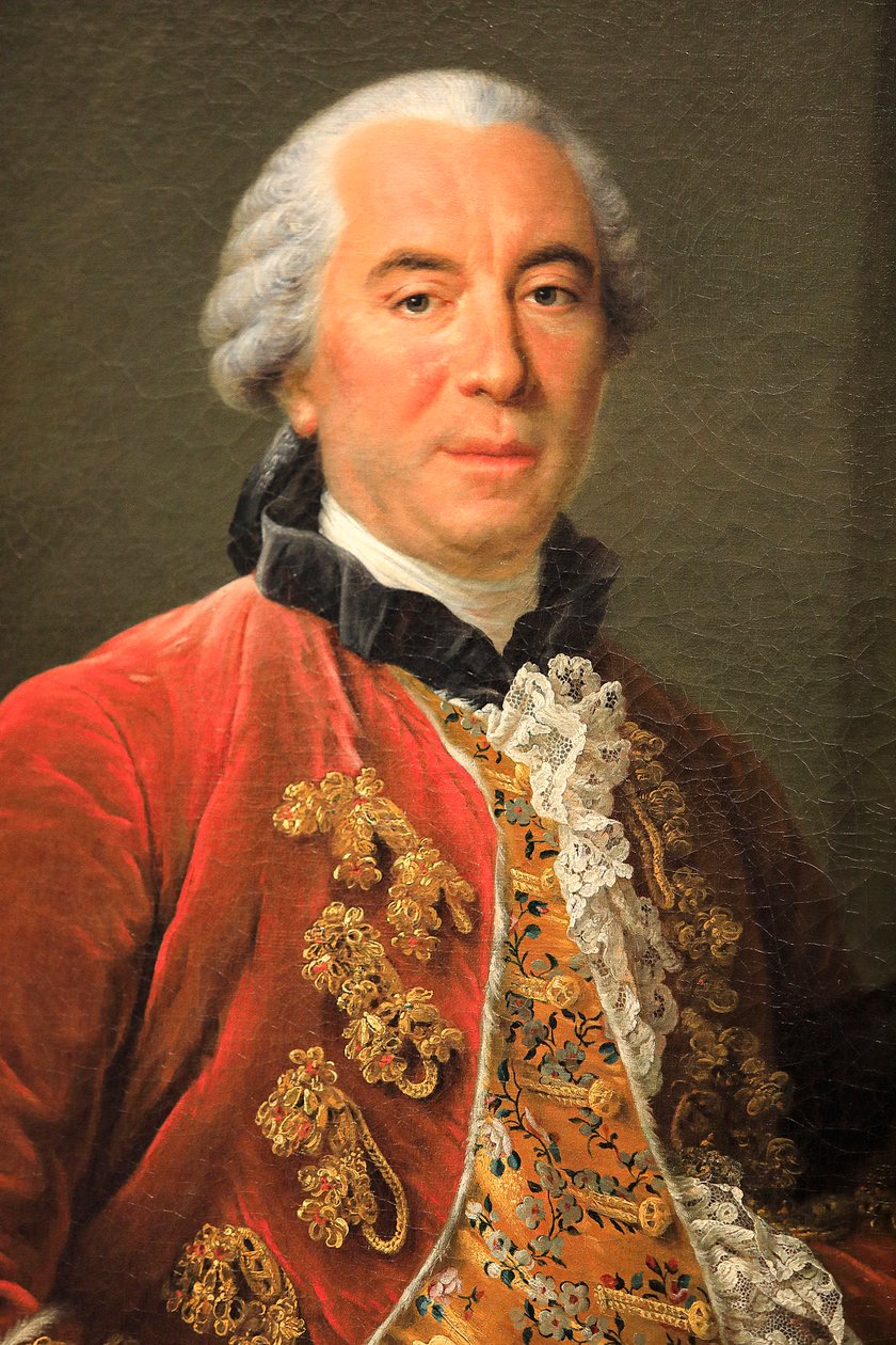 Portrét hraběte z Buffona, olej na plátně od Francois Hubert Drouais