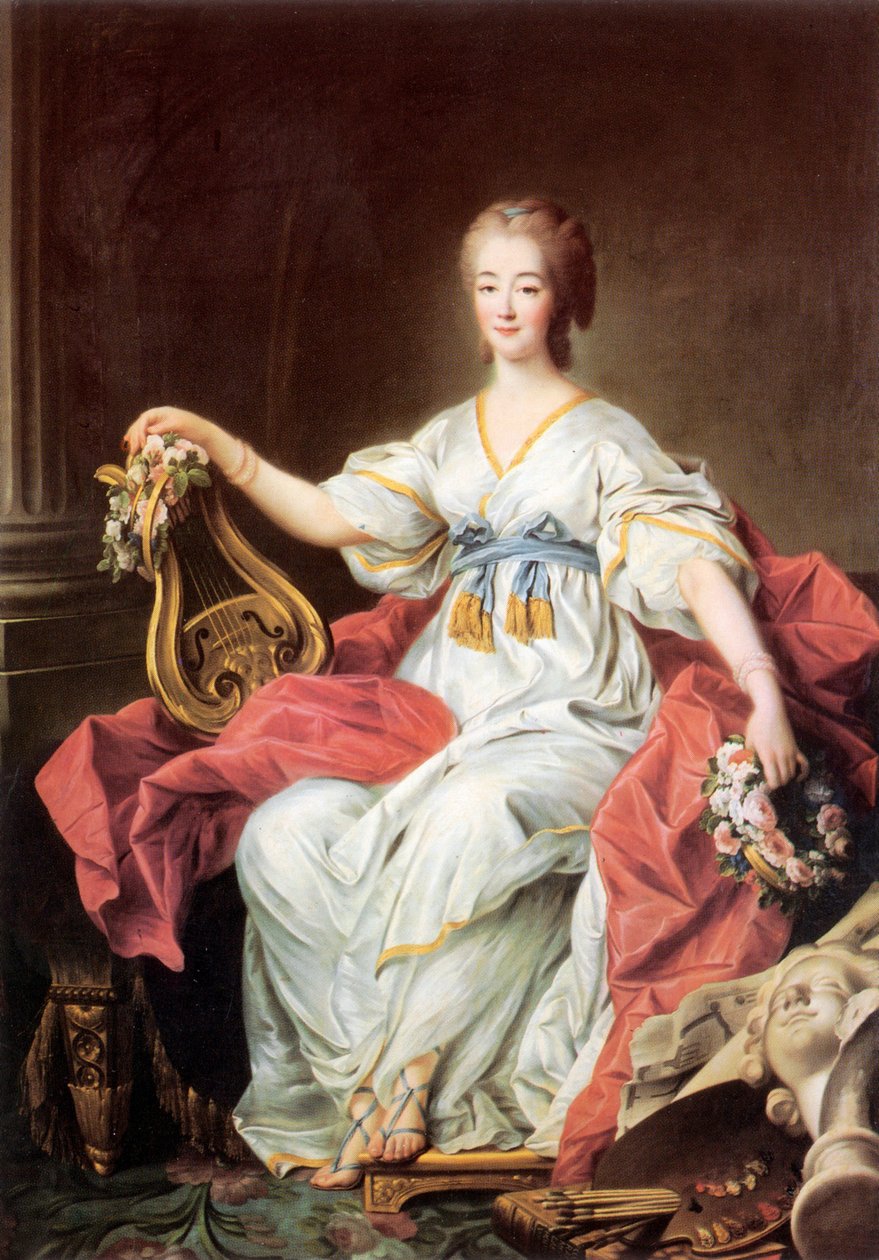 Portrét hraběnky Jeanne (Becu) du Barry od Francois Hubert Drouais