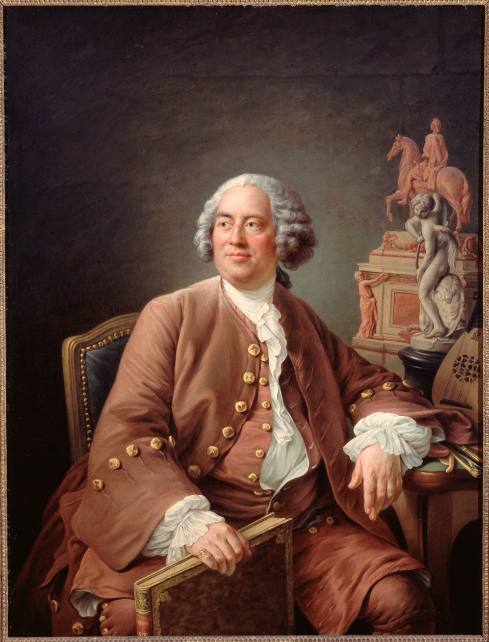 Portrét sochaře Edma Bouchardona (1698-1762), c. 1758 (olej na plátně) od Francois Hubert Drouais