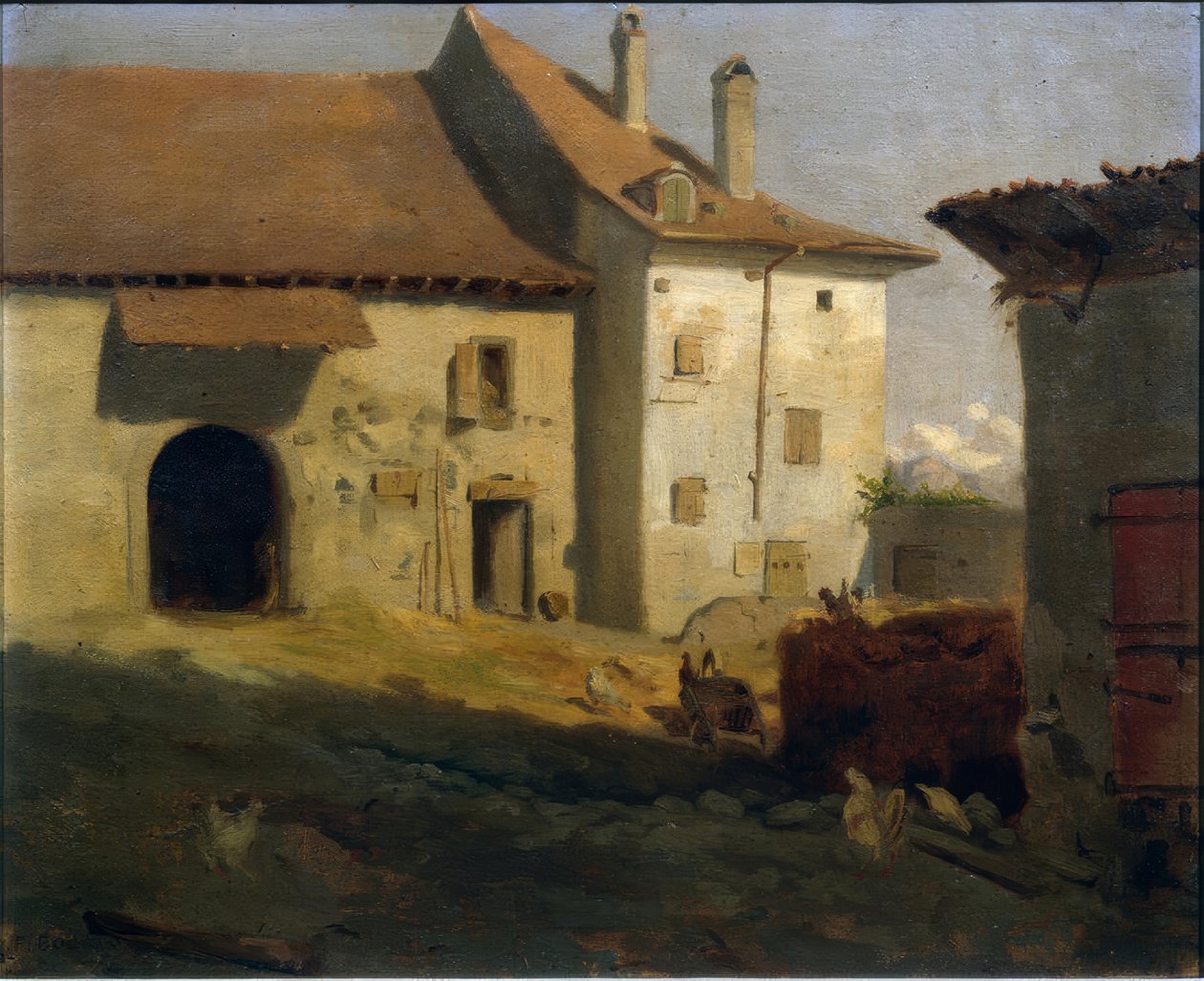 Hospodářský dvůr od Francois-Louis-David Bocion
