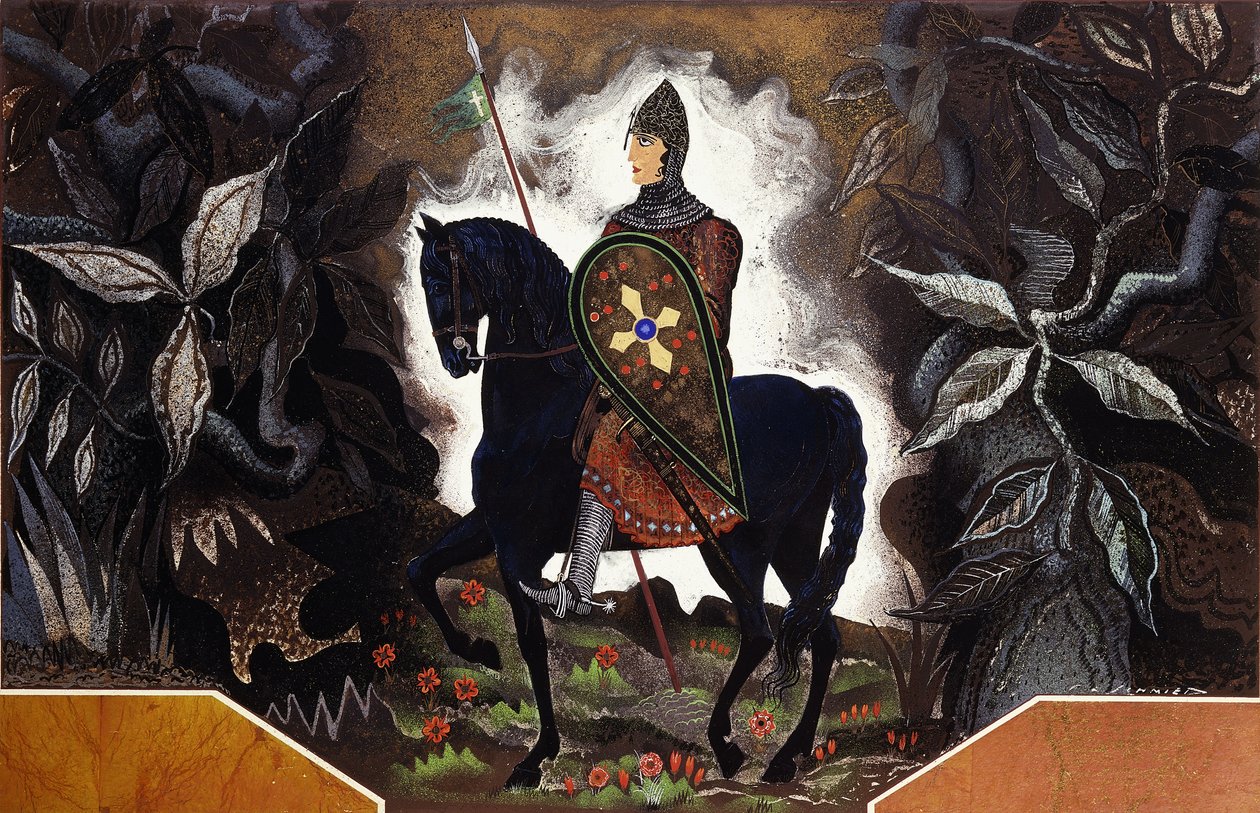 Normanský rytíř, kolem roku 1932 (kvaš na palubě) od Francois Louis Schmied