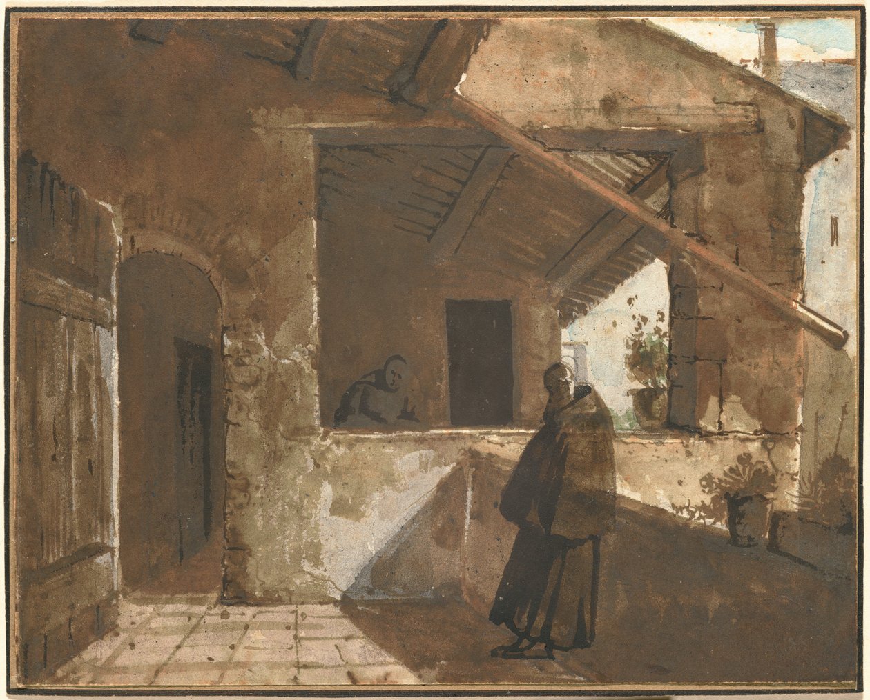 Římský klášterní ambit od Francois-Marius Granet