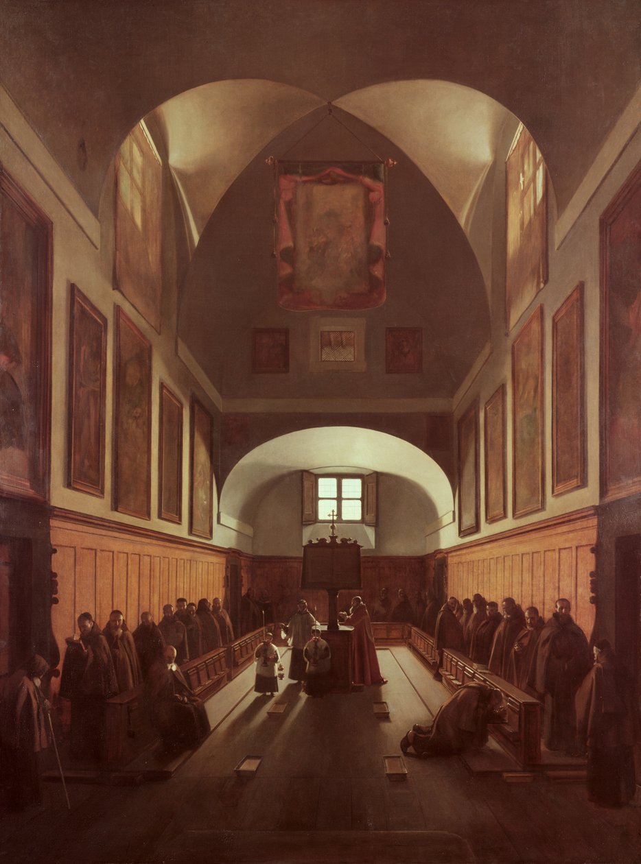 Sbor kapucínského kostela v Římě od Francois Marius Granet