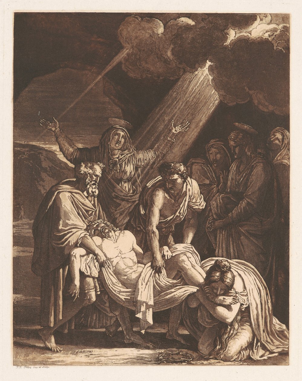 Kristus nese do hrobu od Francois-Xavier Fabre