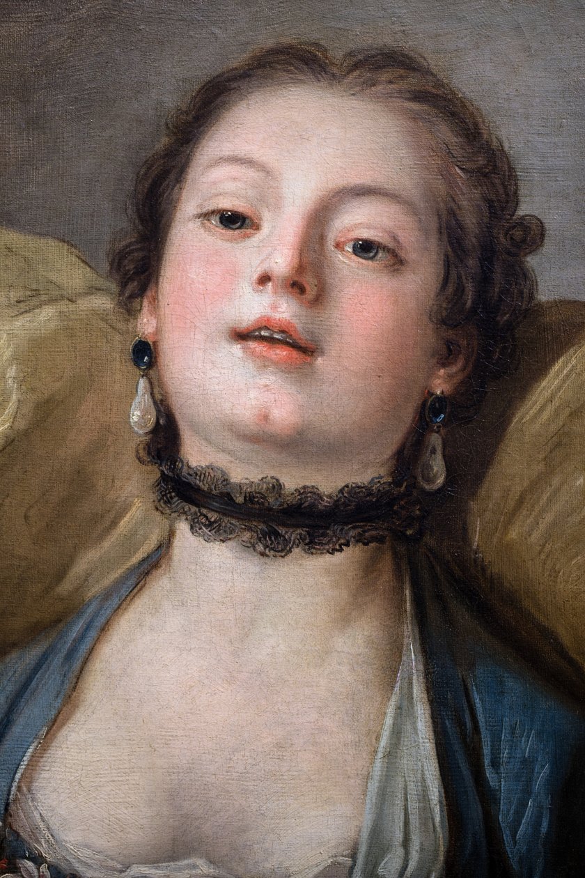 Hlava mladé ženy zvané La Voluptueuse od Francois (after) Boucher