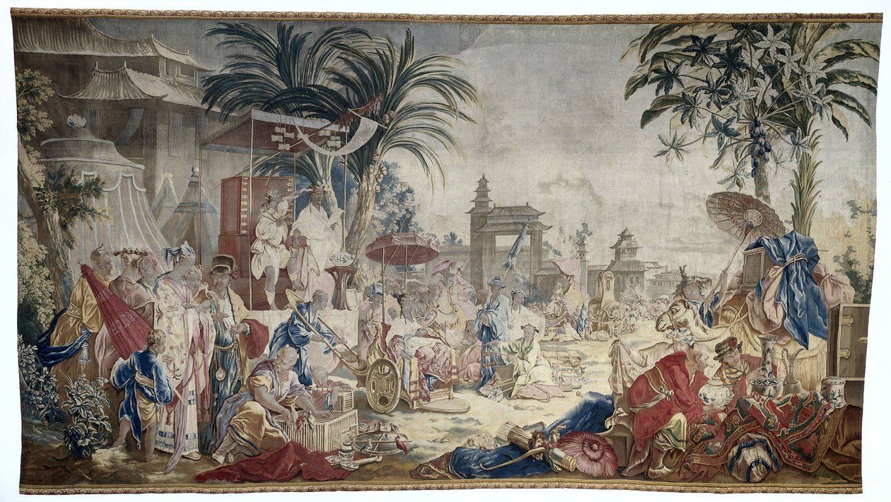 Čínský trh, Royal Manufacture of Beauvais od Francois (after) Boucher