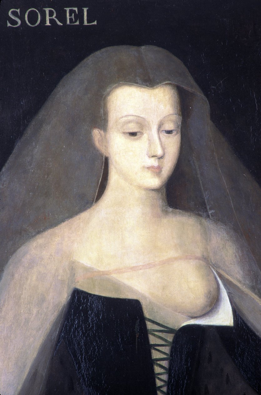 Portrét Agnes Sorel (malba) od Francois (after) Clouet