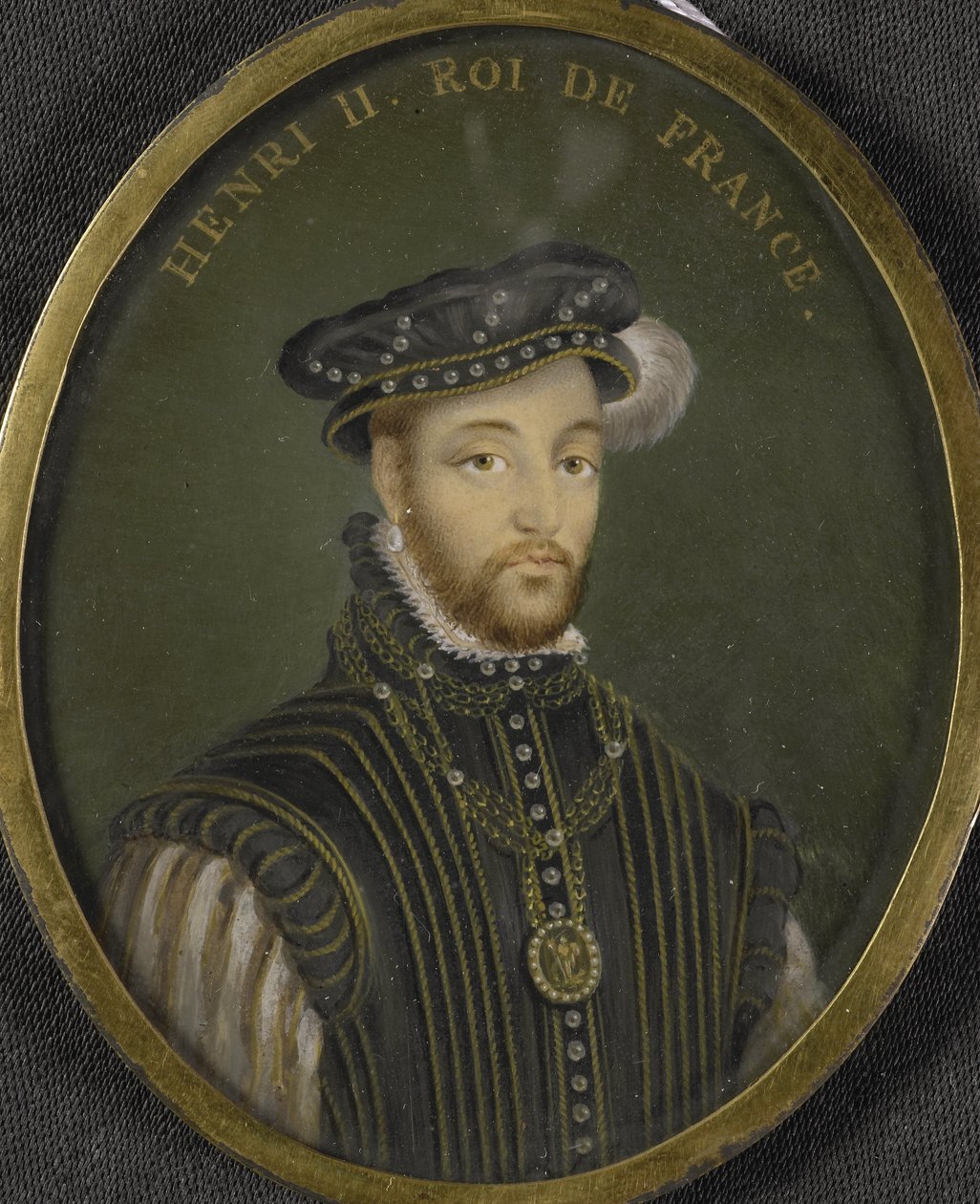 Portrét francouzského krále Jindřicha II. (1519-59) od Francois (after) Clouet