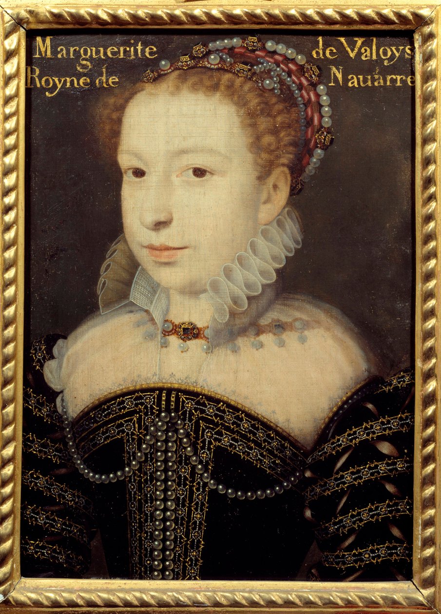 Portrét Marguerite de Valois (1553-1615) nebo Obraz královny Margot od Francoise Cloueta (kolem 1515-1572) 16. století Sun. 0,24 X 0,31 m Chantilly, Musee Conde od Francois (after) Clouet
