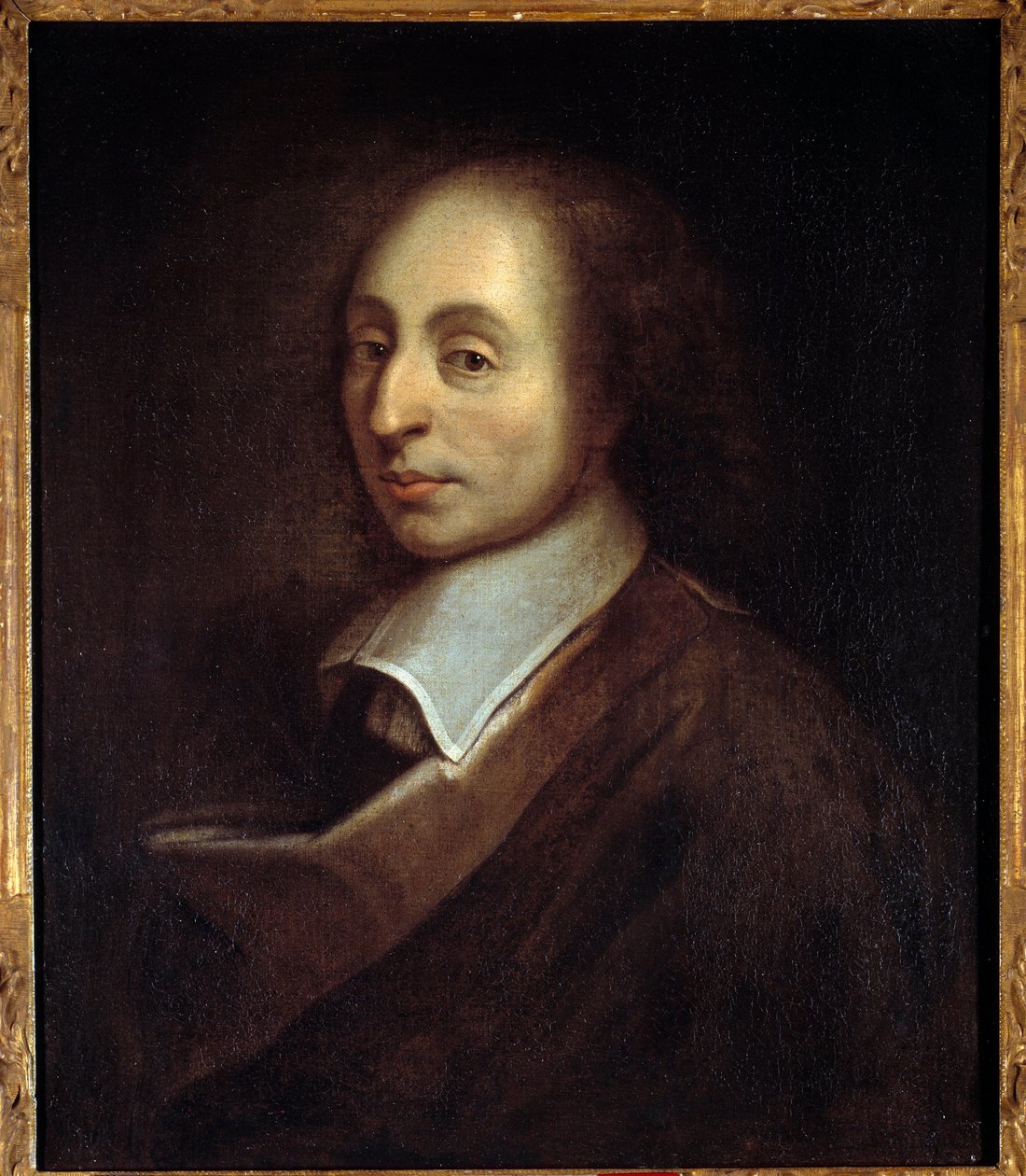 Portrét Blaise Pascala (1623-1662) (v s/t 0,70 x 0,56) od Francoise Quesnela (1637-99) . od Francois (after) Quesnel