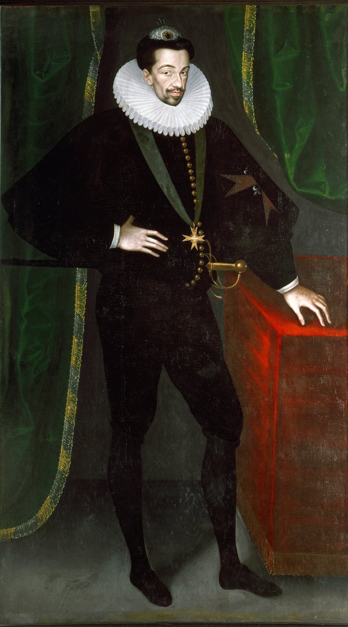 Portrét francouzského Jindřicha III., kolem roku 1585 (malba) od Francois (circle of) Quesnel