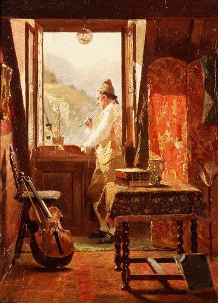 V okně od Francois Adolphe Grison