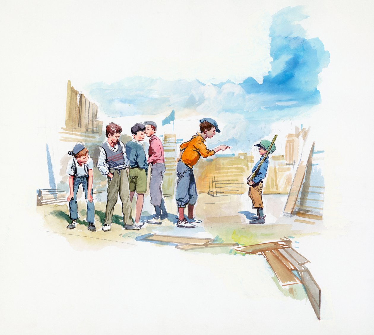 Gang, z Paul Street Boys, dětský román Ference Molnara (1878-1952), kresba od Francois Alaux