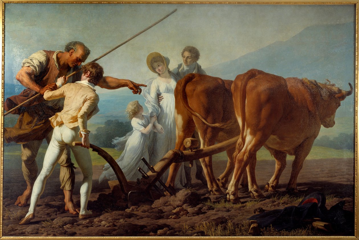 Lekce půdy Malba Francoise Andre Vincenta (1746-1816) 19. století Sun. 3,13x2,13 m Bordeaux, Muzeum výtvarných umění od François André Vincent