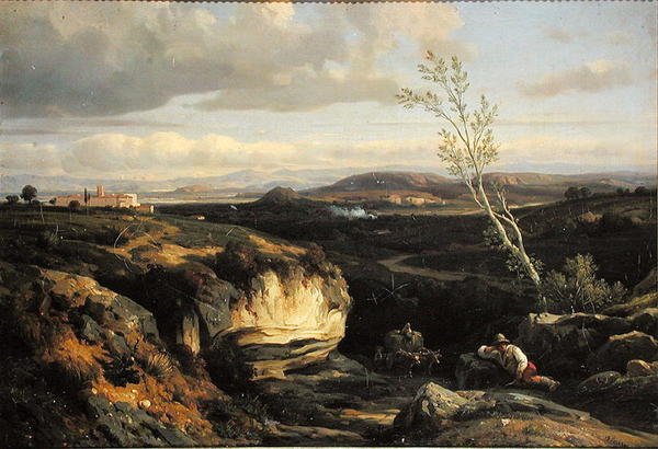 Italská krajina od Francois Antoine Leon Fleury