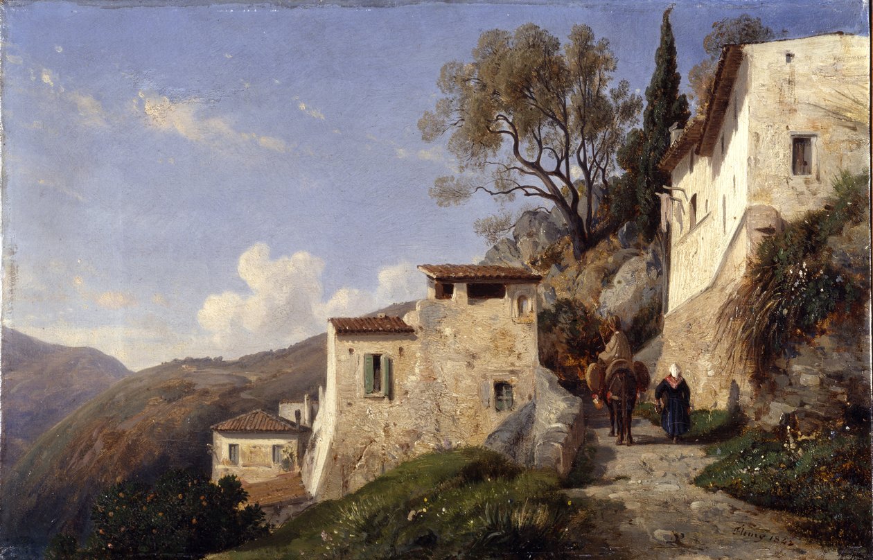 Na Janovské silnici, poblíž Nice od Francois Antoine Leon Fleury