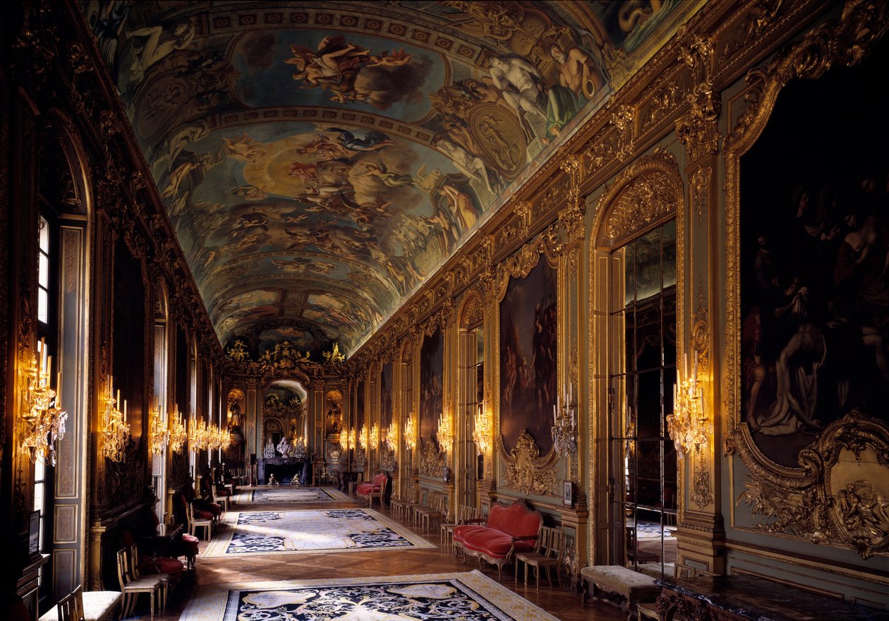 Zlatá galerie v hotelu de Toulouse. Architektura Francois-Antoine Vasse (1681-1736) od Francois Antoine Vasse