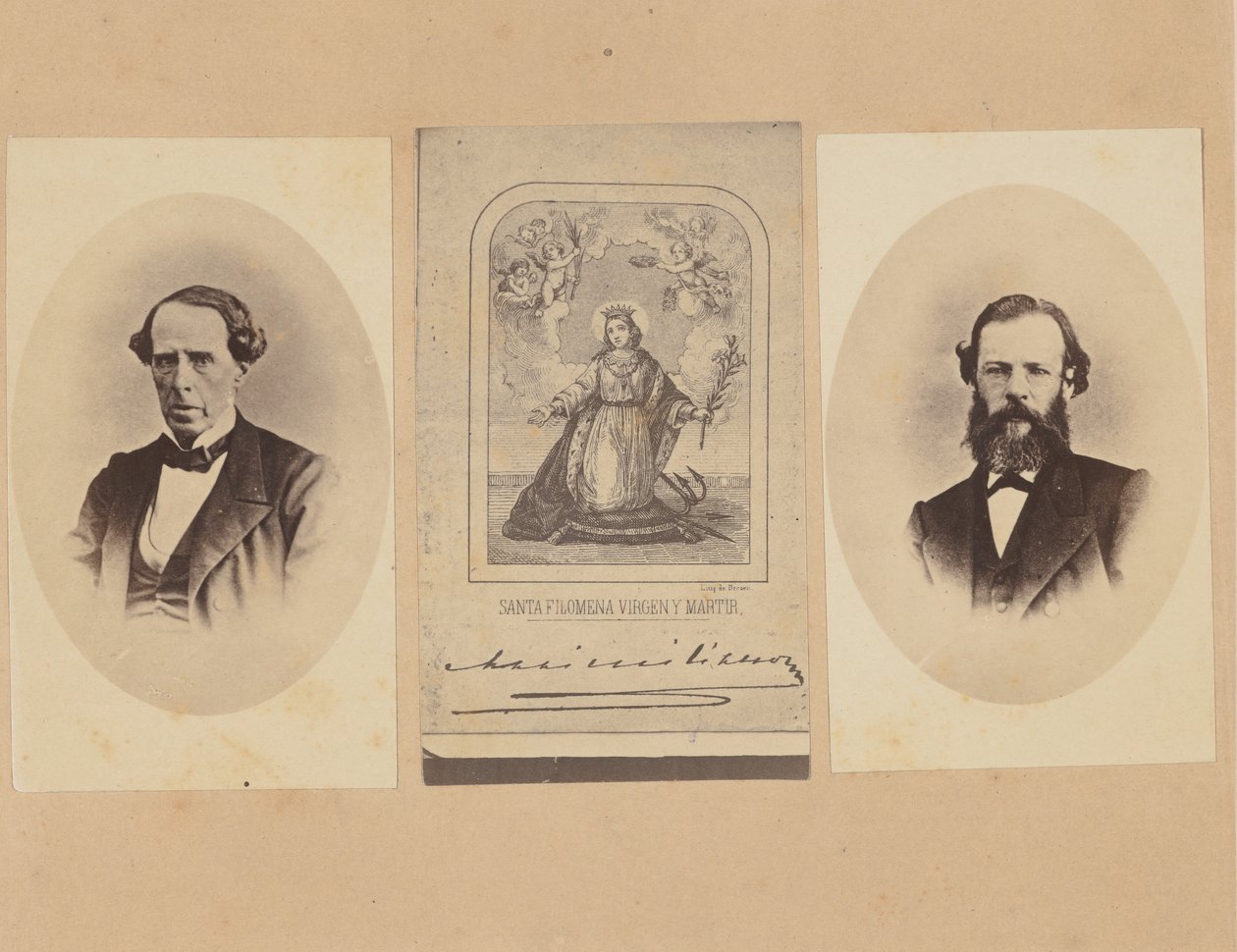 [Baron von Magnus, autogram císaře Maxmiliána Mexického, Dr. Bosch], 1867. od Francois Aubert